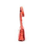 Shoulder Bag Mini Heritage Flap Crossbody Orange Grained Calfskin Leather