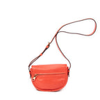 Shoulder Bag Mini Heritage Flap Crossbody Orange Grained Calfskin Leather
