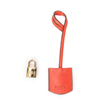 Shoulder Bag Mini Heritage Flap Crossbody Orange Grained Calfskin Leather