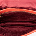 Shoulder Bag Mini Heritage Flap Crossbody Orange Grained Calfskin Leather