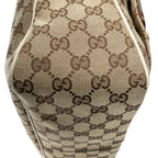 Shoulder Bag Medium Abbey Pocket Hobo Beige Monogrammed Canvas