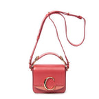 Shoulder Bag Mini C Bag Pink Smooth Leather