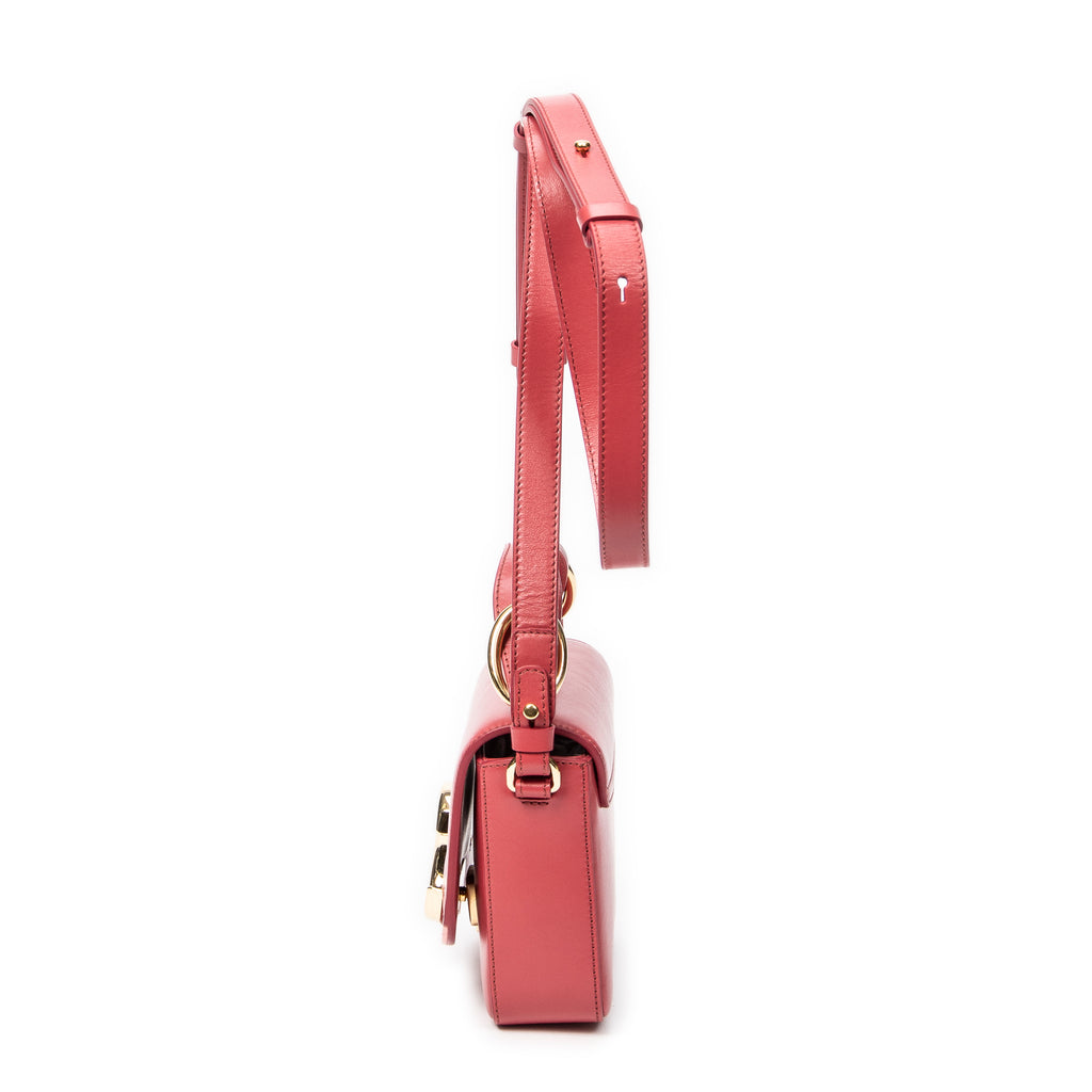 Shoulder Bag Mini C Bag Pink Smooth Leather