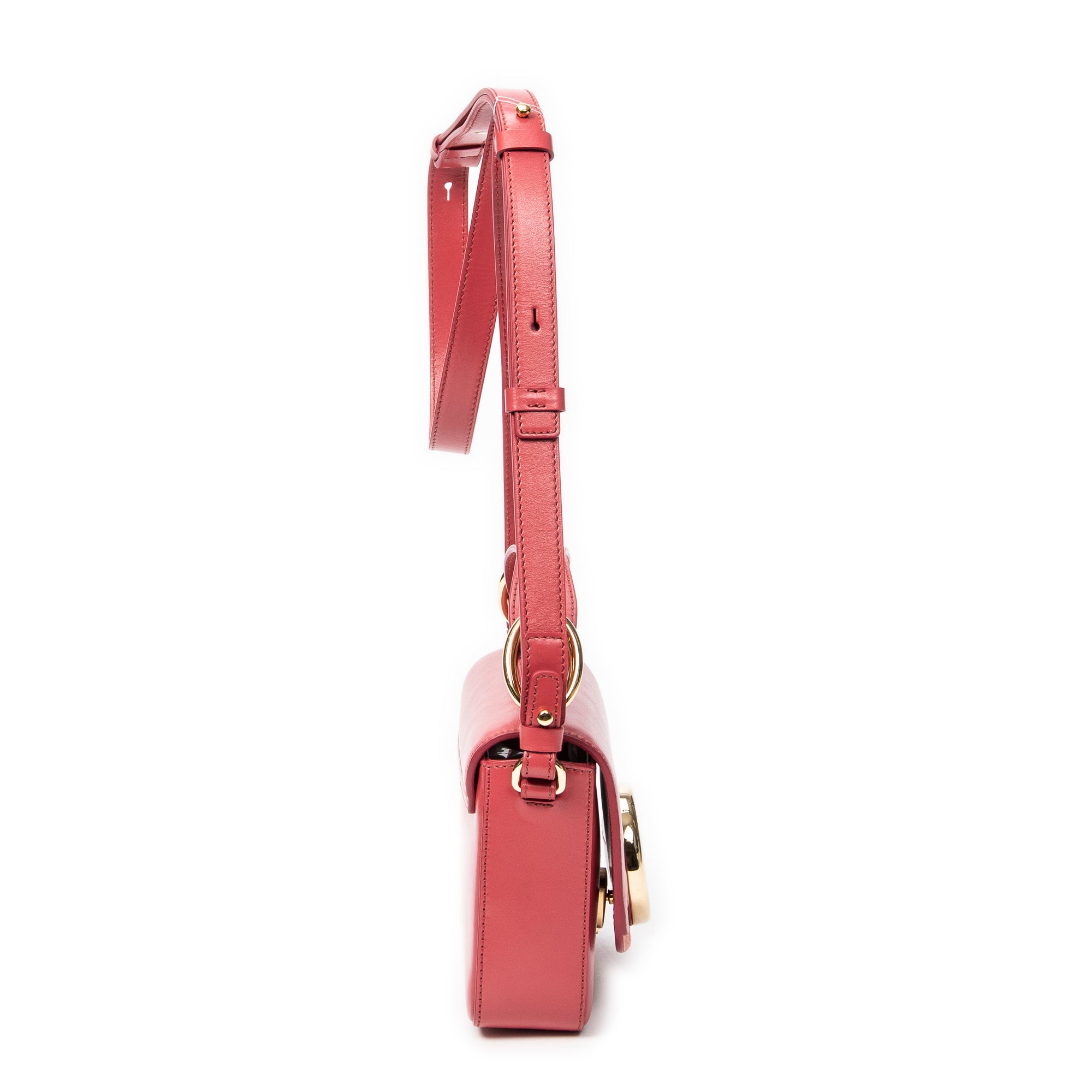Shoulder Bag Mini C Bag Pink Smooth Leather