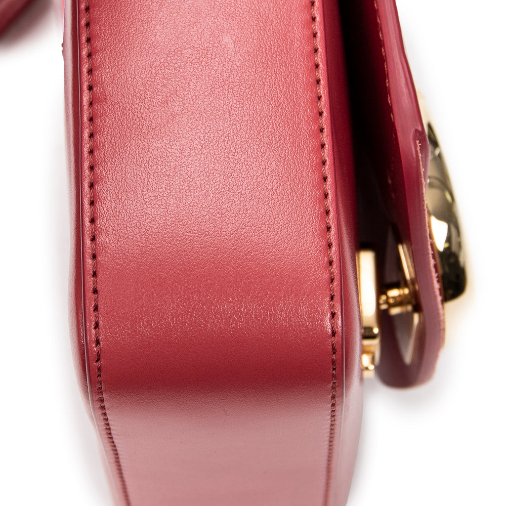 Shoulder Bag Mini C Bag Pink Smooth Leather