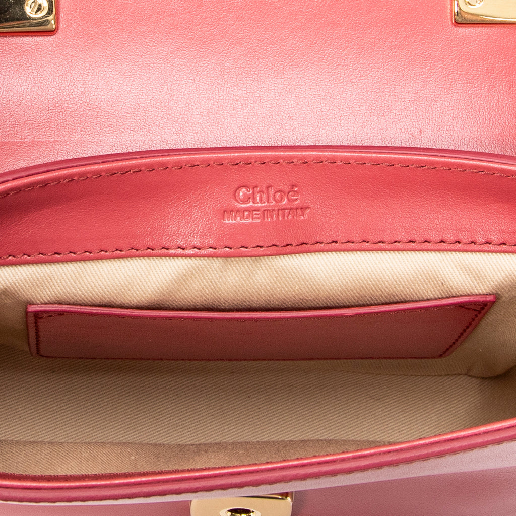 Shoulder Bag Mini C Bag Pink Smooth Leather