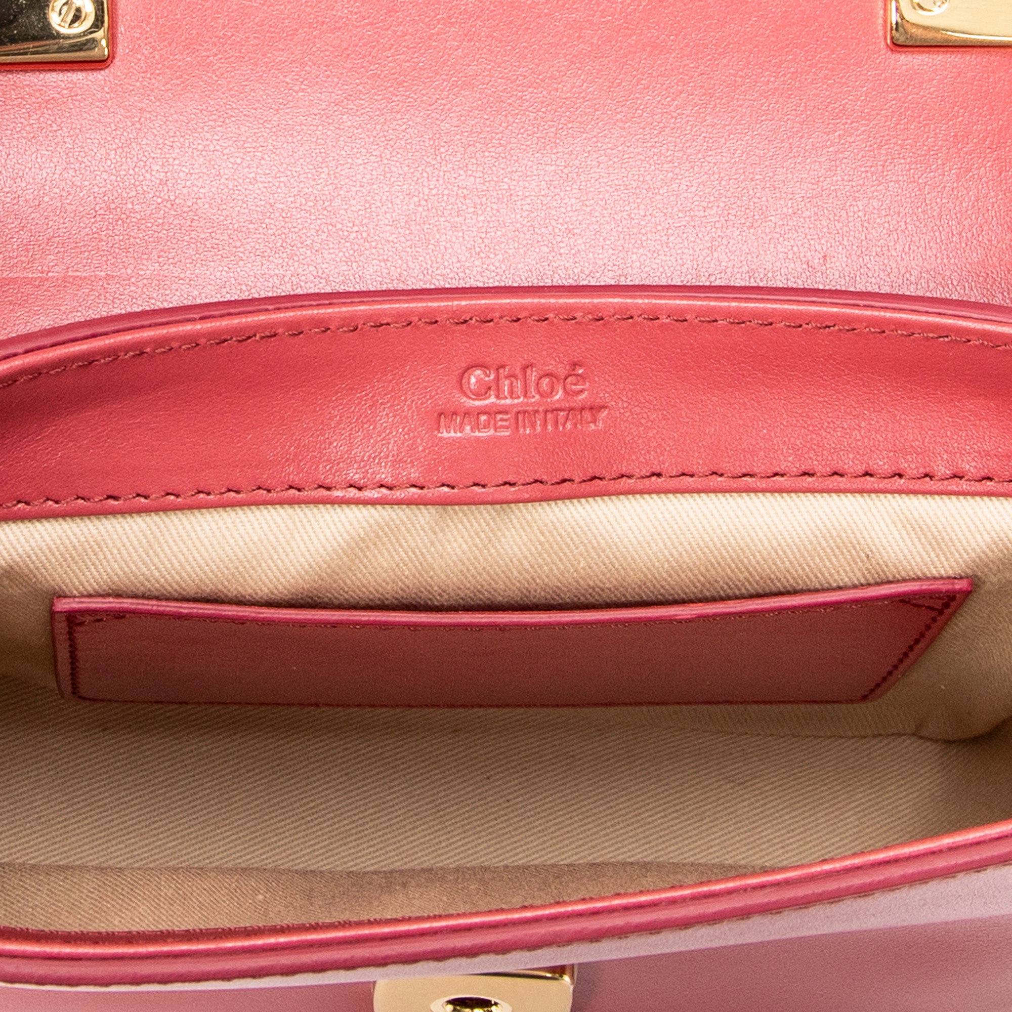 Shoulder Bag Mini C Bag Pink Smooth Leather