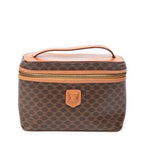 Pouch Top Handle Toiletry Pouch Brown Macadam Coated Canvas