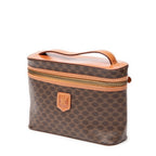 Pouch Top Handle Toiletry Pouch Brown Macadam Coated Canvas