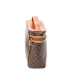Pouch Top Handle Toiletry Pouch Brown Macadam Coated Canvas