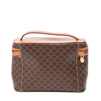 Pouch Top Handle Toiletry Pouch Brown Macadam Coated Canvas