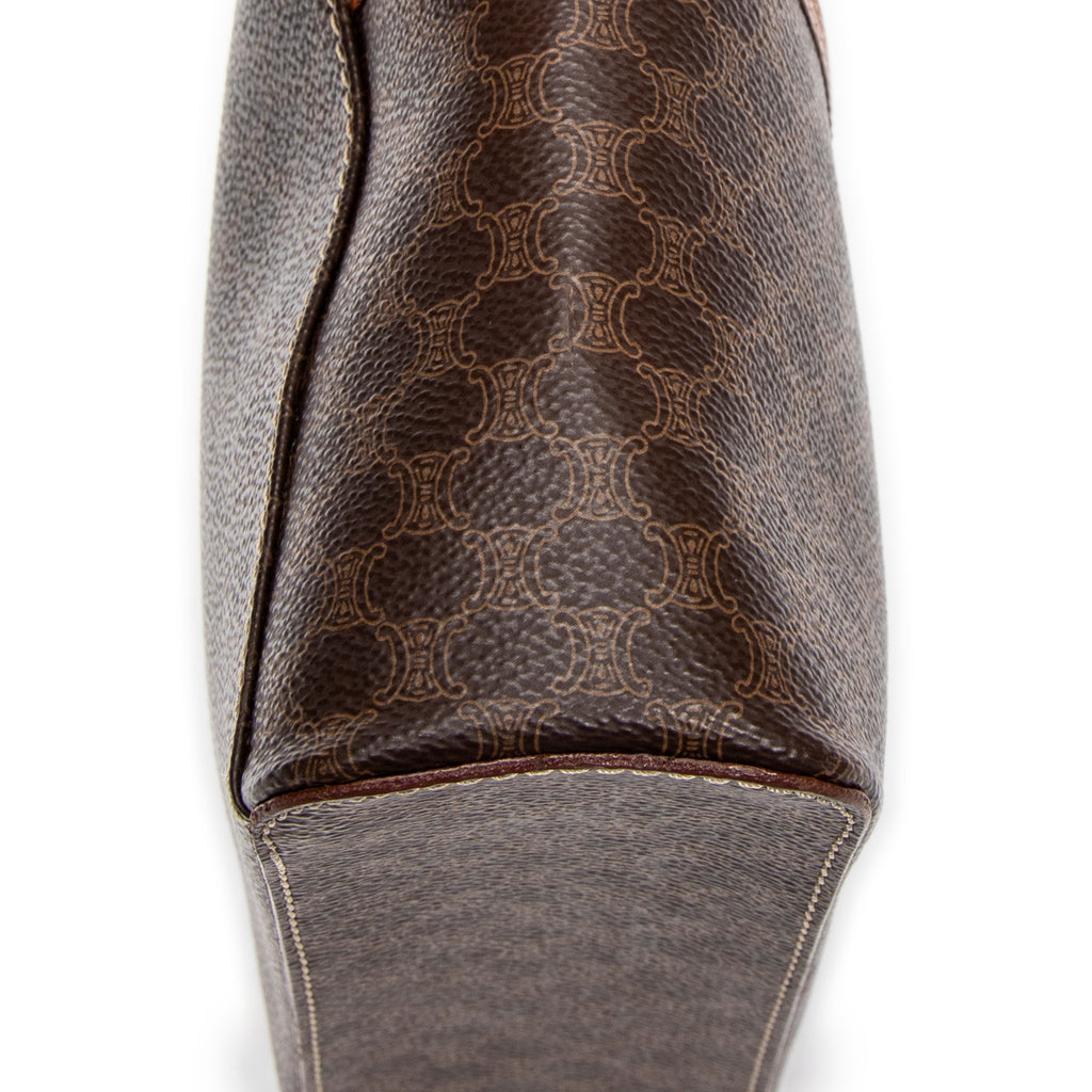 Pouch Top Handle Toiletry Pouch Brown Macadam Coated Canvas