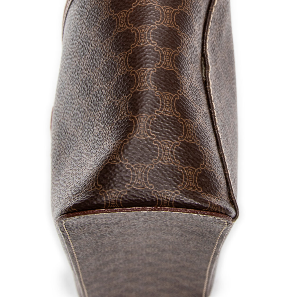 Pouch Top Handle Toiletry Pouch Brown Macadam Coated Canvas