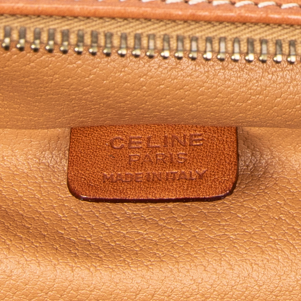 Pouch Top Handle Toiletry Pouch Brown Macadam Coated Canvas