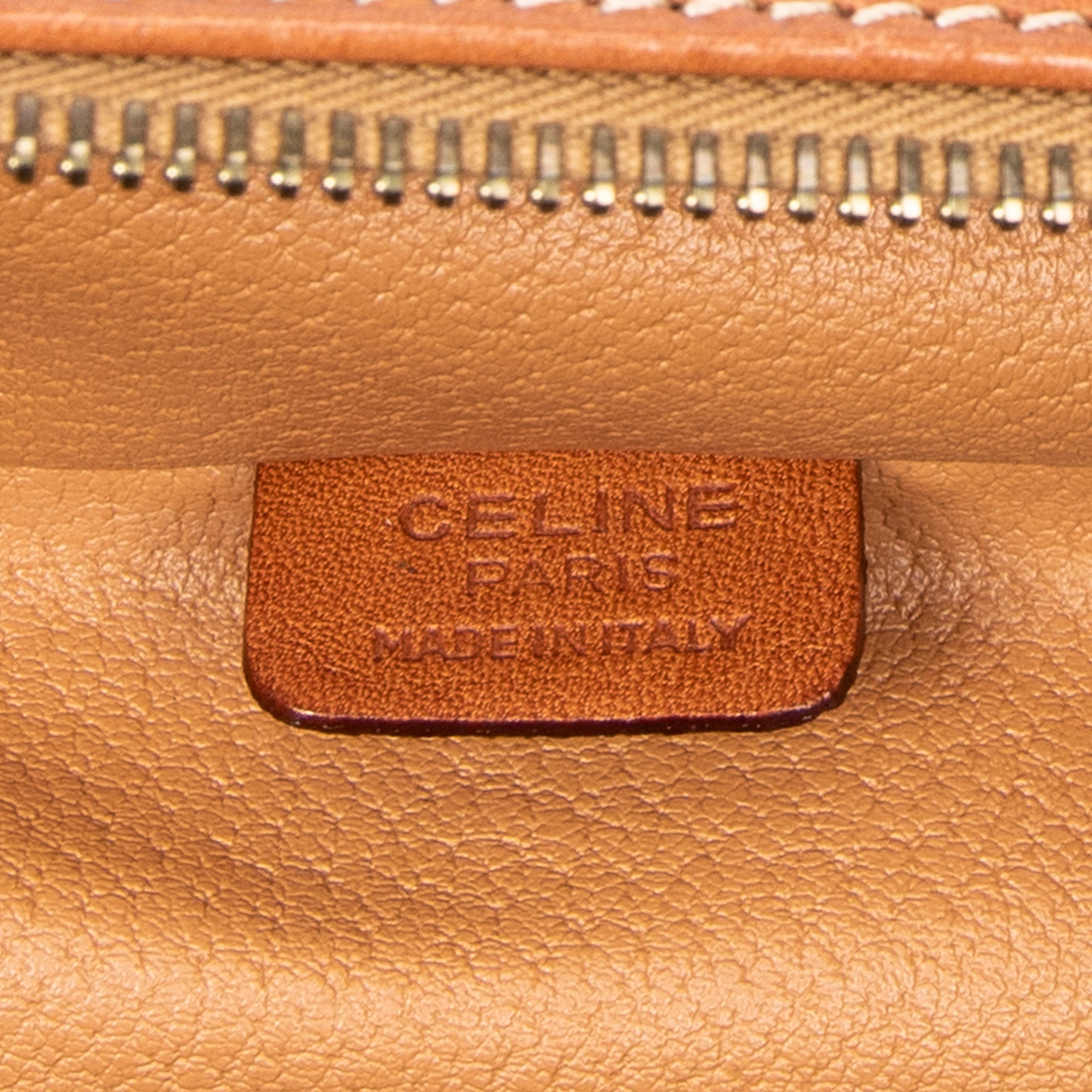 Pouch Top Handle Toiletry Pouch Brown Macadam Coated Canvas
