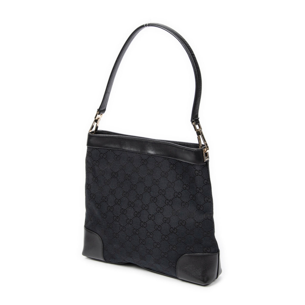 Shoulder Bag Vintage GG Shoulder Bag Black Monogrammed Canvas