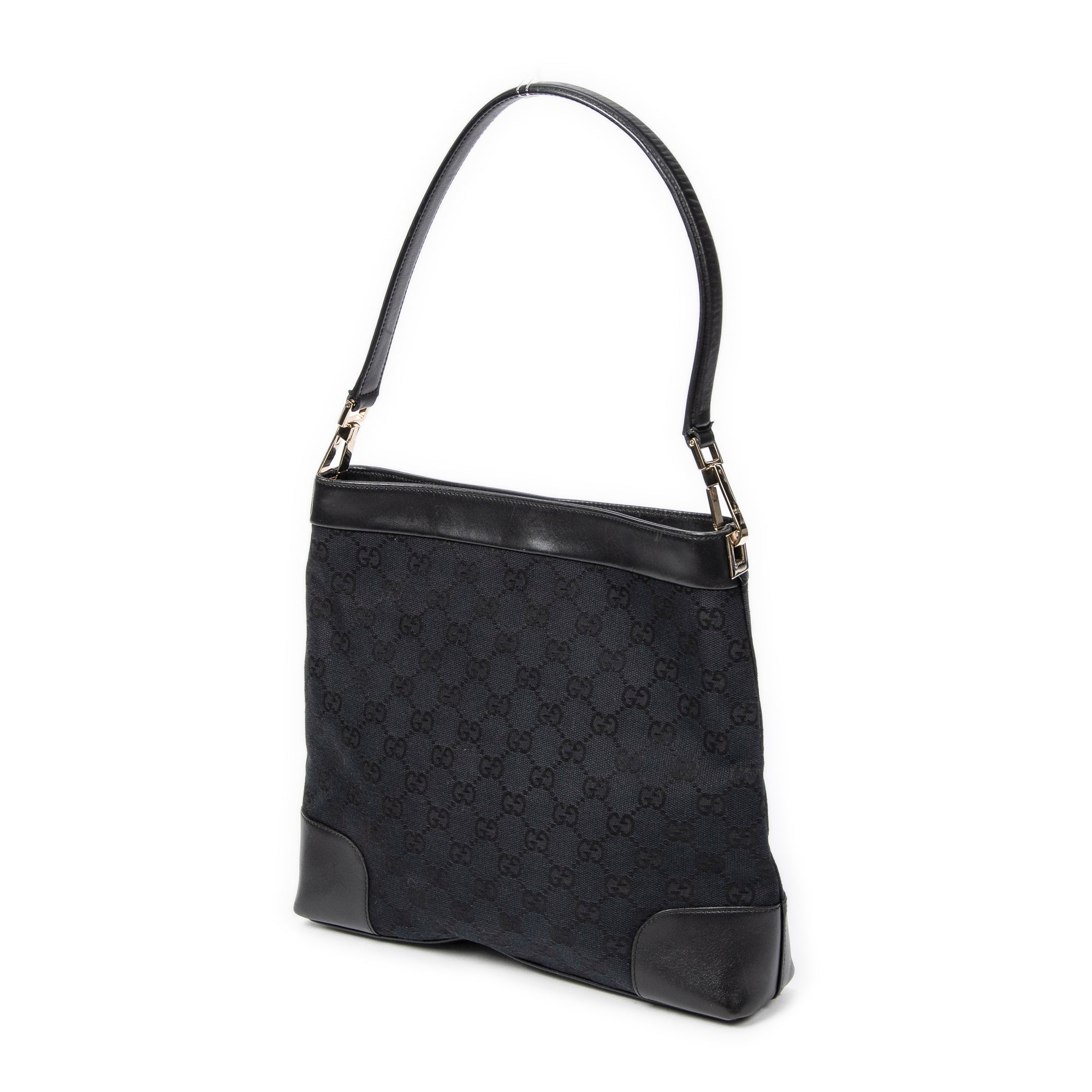Shoulder Bag Vintage GG Shoulder Bag Black Monogrammed Canvas