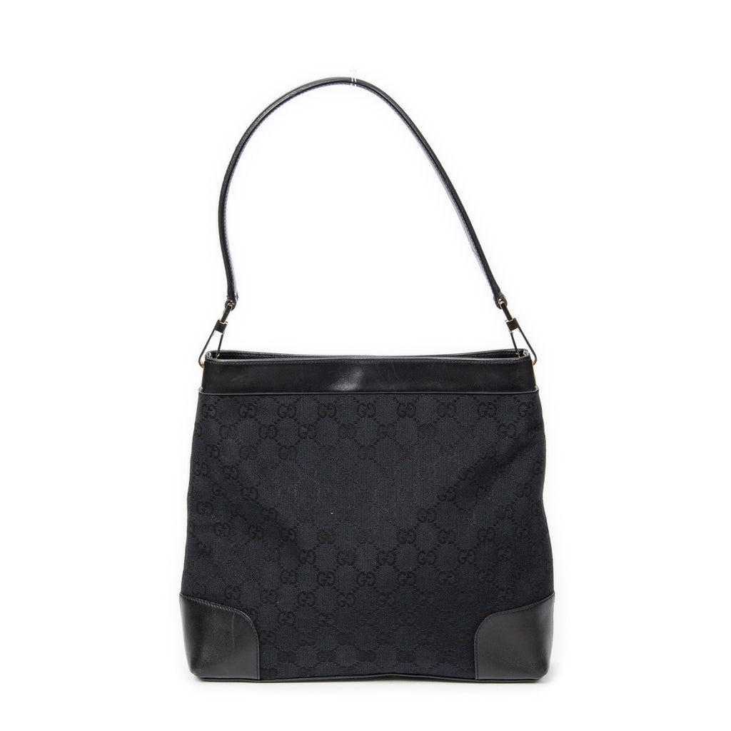 Shoulder Bag Vintage GG Shoulder Bag Black Monogrammed Canvas