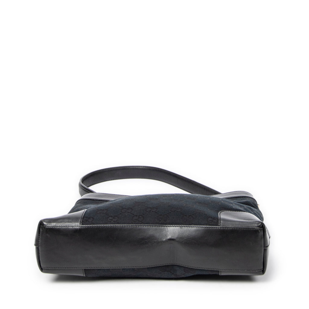 Shoulder Bag Vintage GG Shoulder Bag Black Monogrammed Canvas