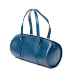 Bolso de mano Soufflot de piel Epi azul