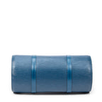 Bolso de mano Soufflot de piel Epi azul