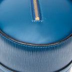 Bolso de mano Soufflot de piel Epi azul