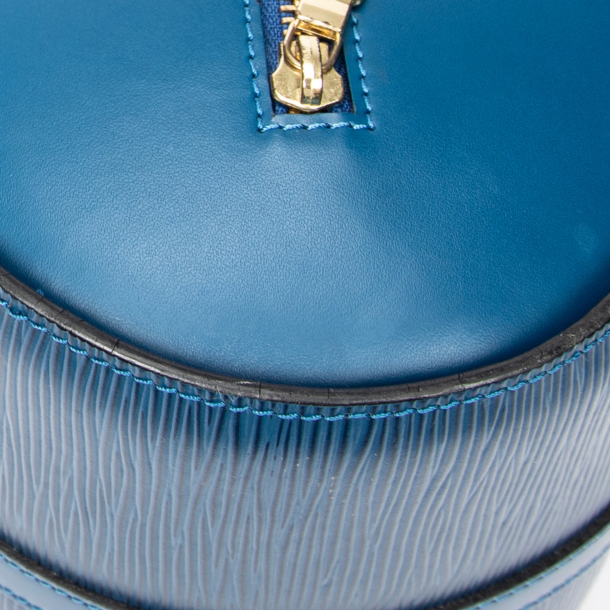Bolso de mano Soufflot de piel Epi azul