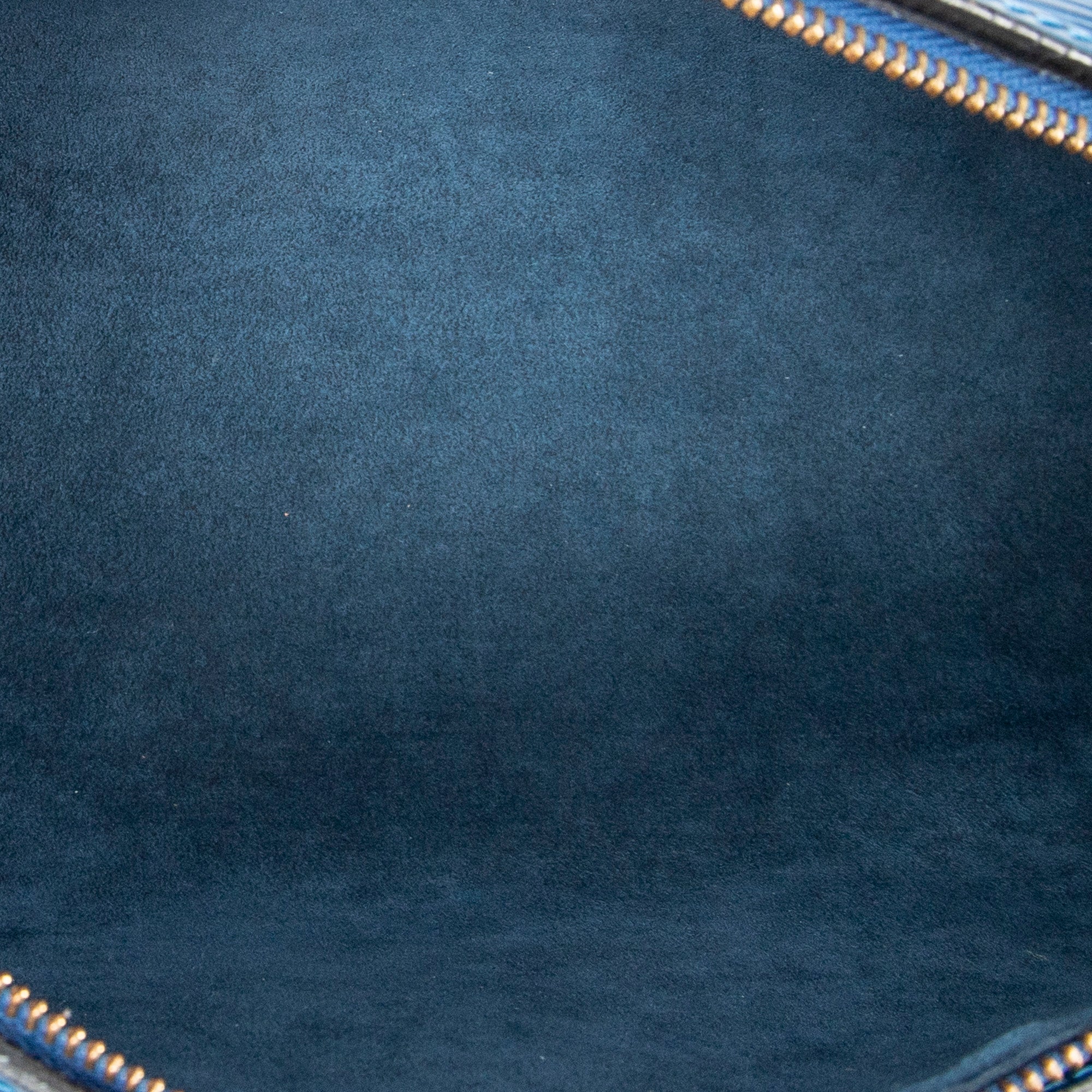 Bolso de mano Soufflot de piel Epi azul