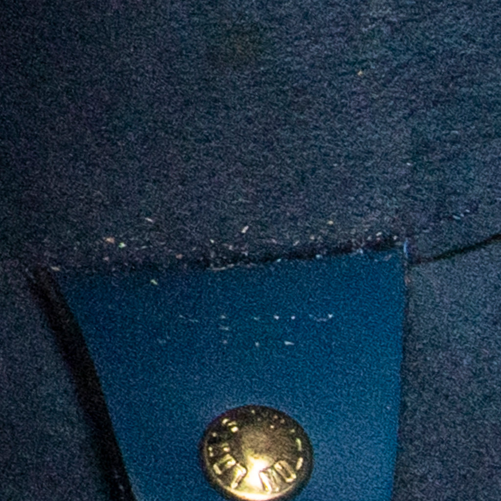 Bolso de mano Soufflot de piel Epi azul