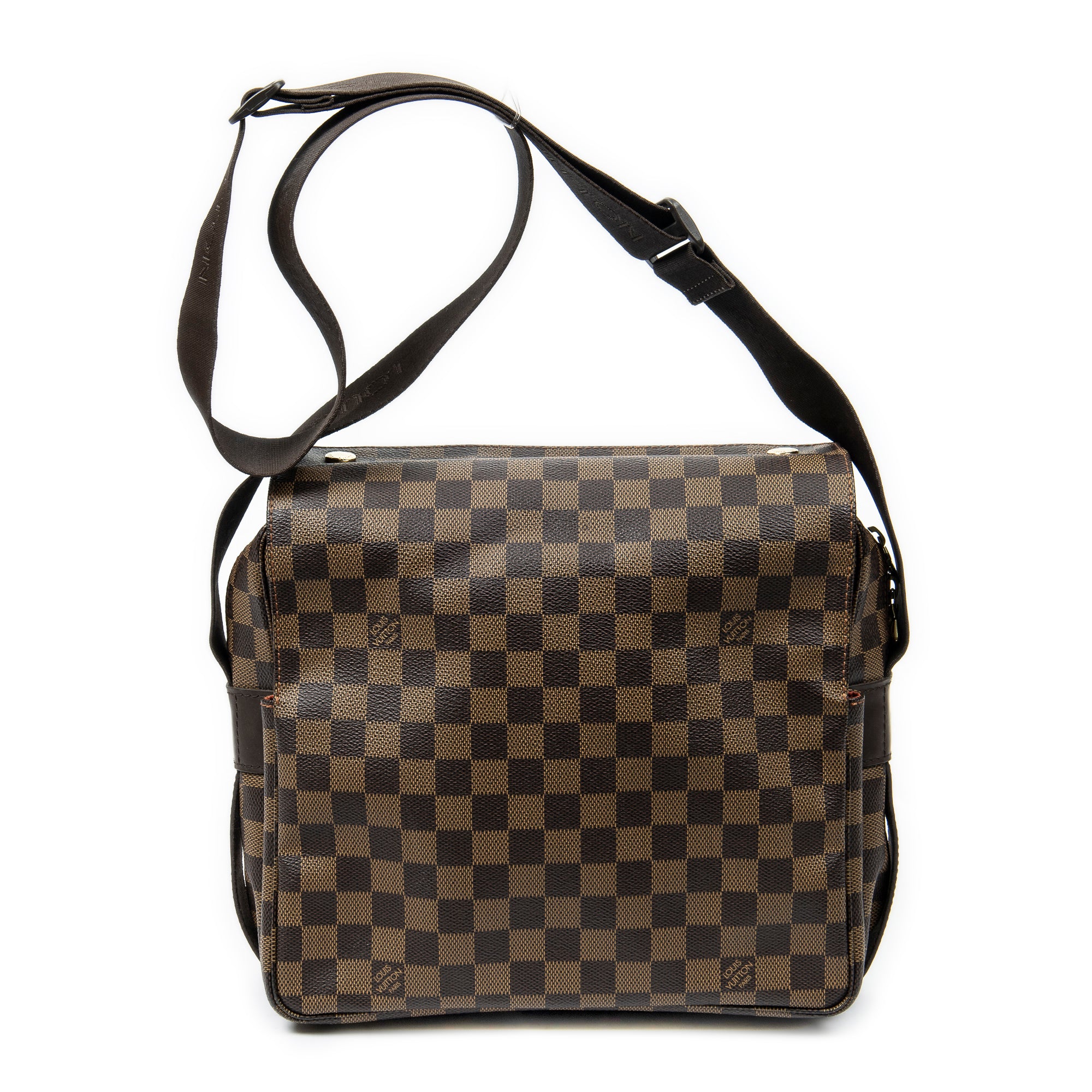 Bolso de Hombro Naviglio Marrón Damier Ebene