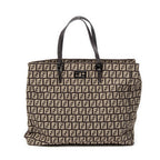 Shoulder Bag Small Square Shopping Tote Brown Zucchino Canvas