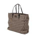 Shoulder Bag Small Square Shopping Tote Brown Zucchino Canvas