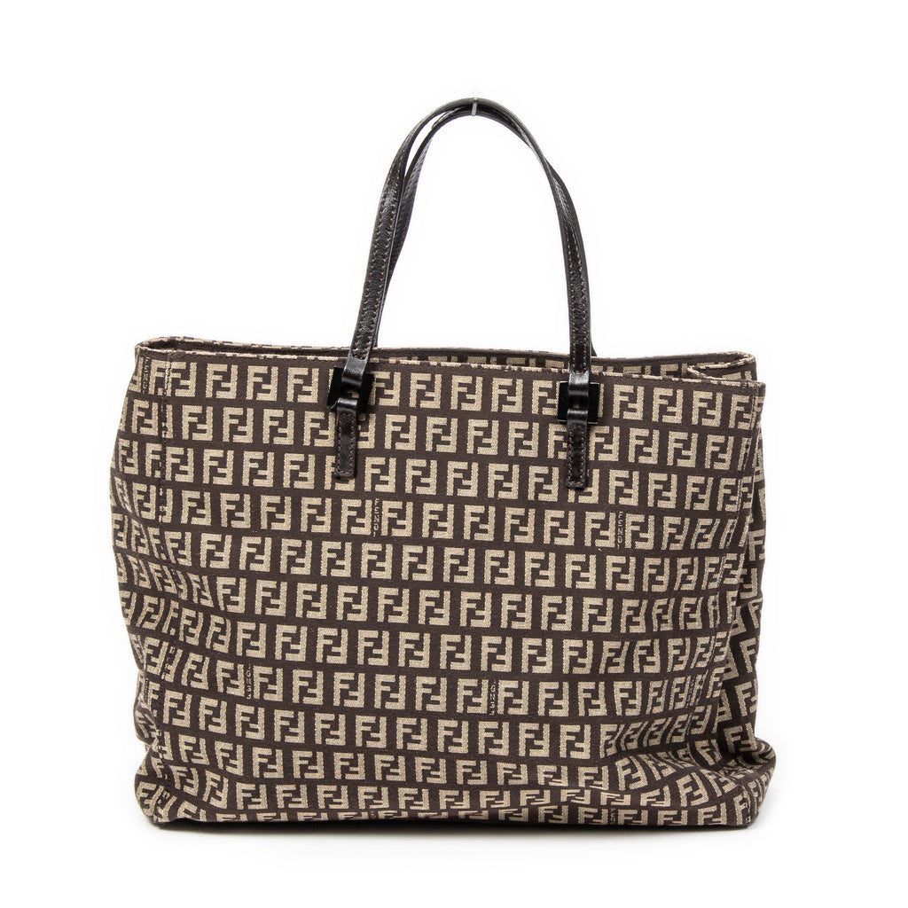 Shoulder Bag Small Square Shopping Tote Brown Zucchino Canvas