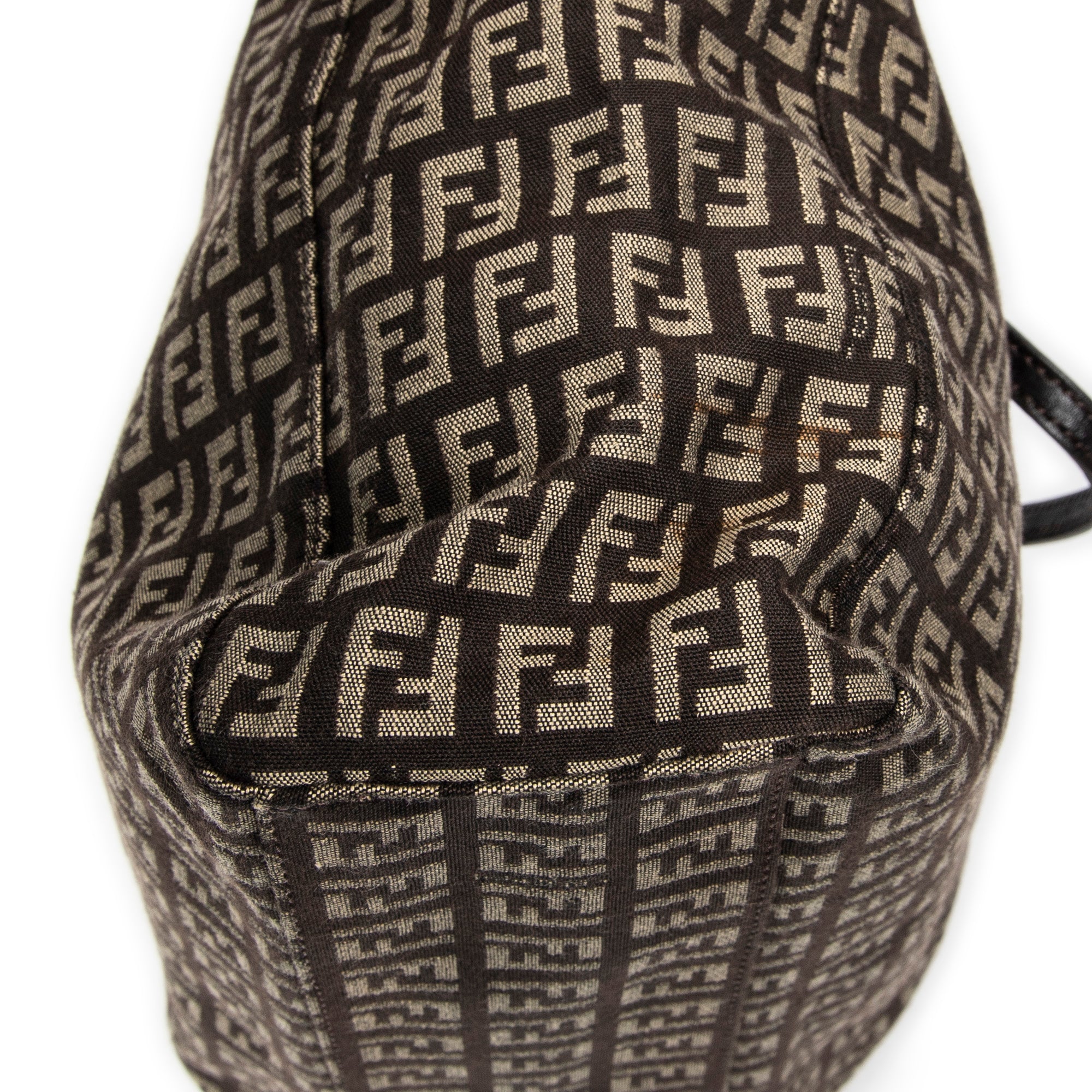 Shoulder Bag Small Square Shopping Tote Brown Zucchino Canvas