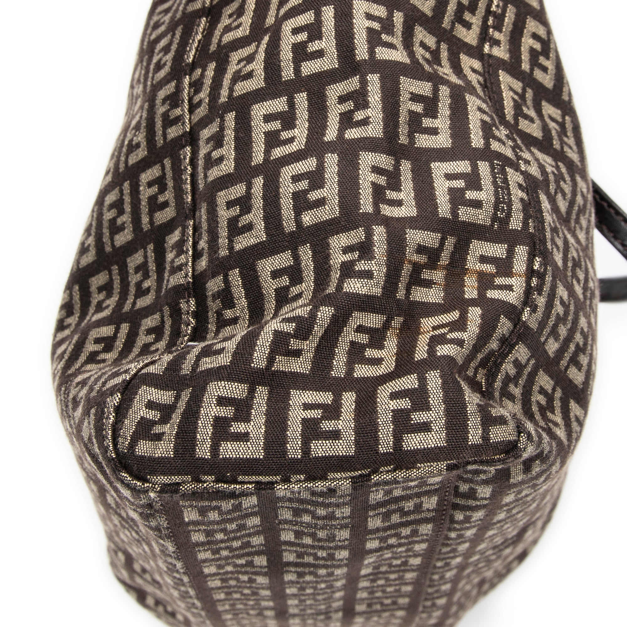 Shoulder Bag Small Square Shopping Tote Brown Zucchino Canvas