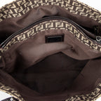 Shoulder Bag Small Square Shopping Tote Brown Zucchino Canvas