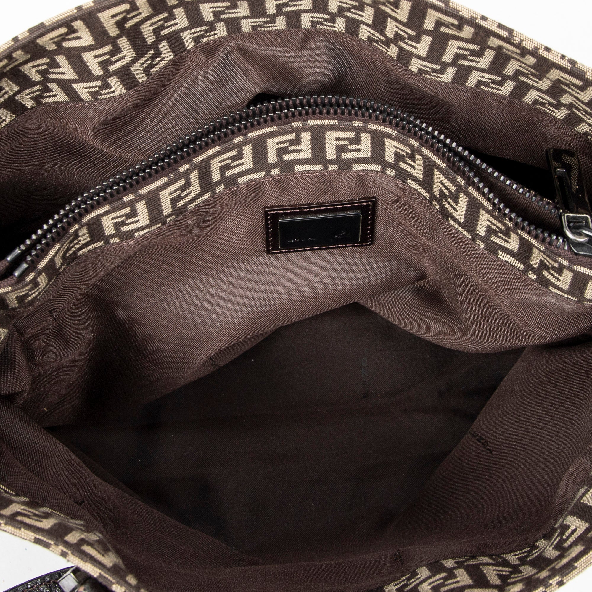 Shoulder Bag Small Square Shopping Tote Brown Zucchino Canvas