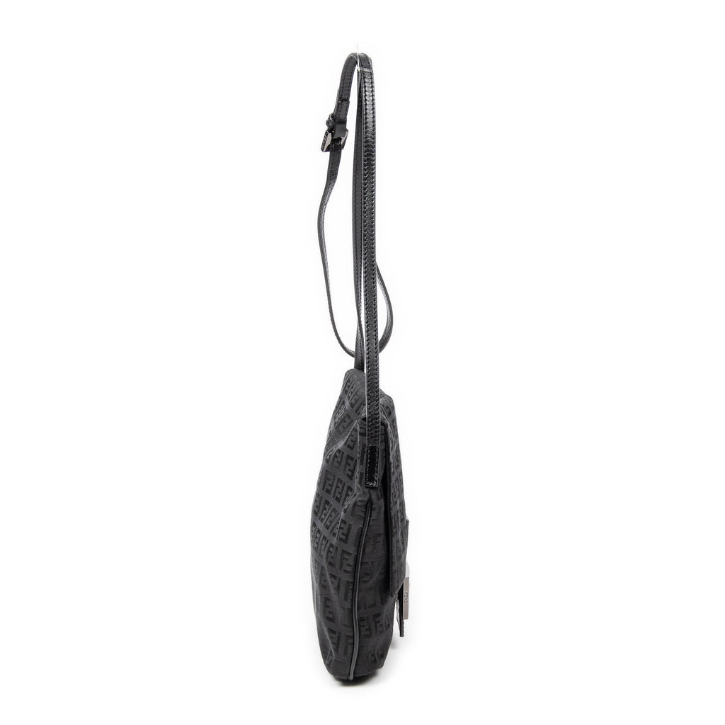 Shoulder Bag Small Flap Crossbody Black Zucchino Canvas