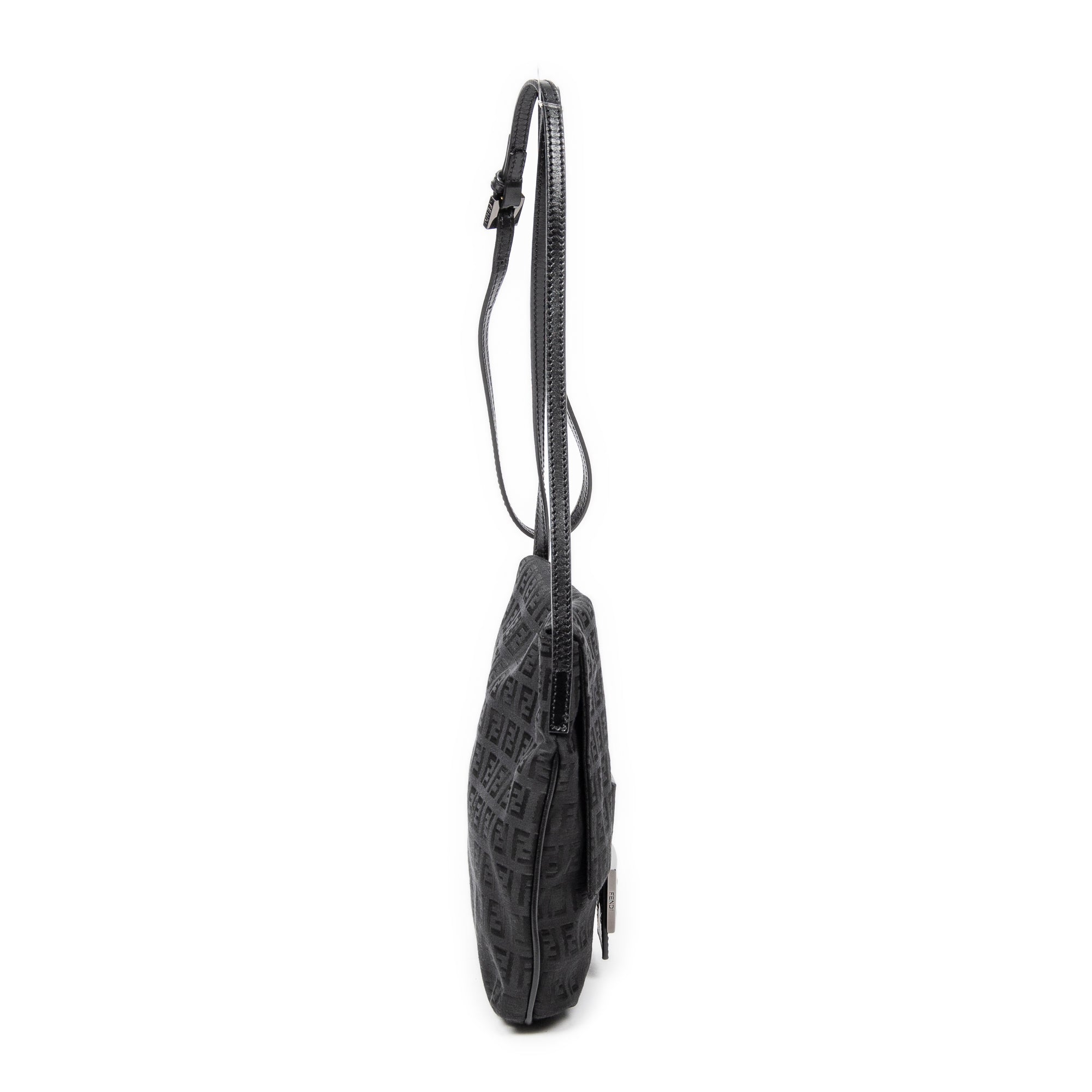 Shoulder Bag Small Flap Crossbody Black Zucchino Canvas