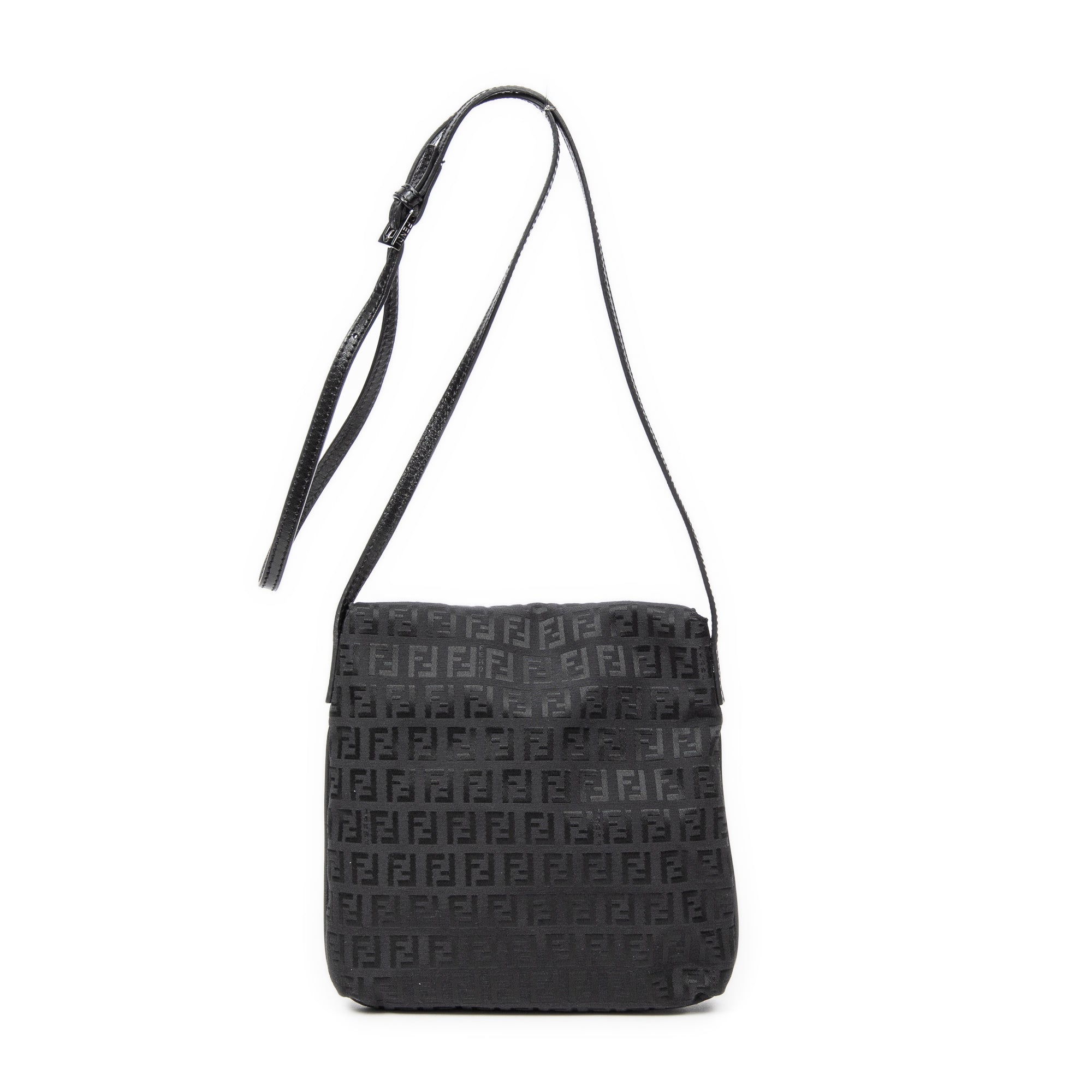 Shoulder Bag Small Flap Crossbody Black Zucchino Canvas