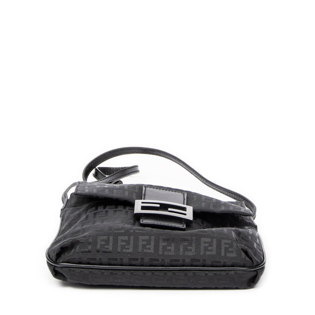 Shoulder Bag Small Flap Crossbody Black Zucchino Canvas