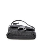 Shoulder Bag Small Flap Crossbody Black Zucchino Canvas