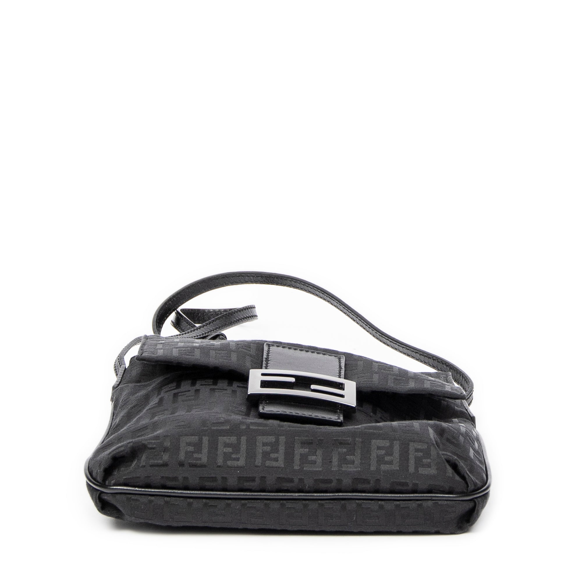 Shoulder Bag Small Flap Crossbody Black Zucchino Canvas
