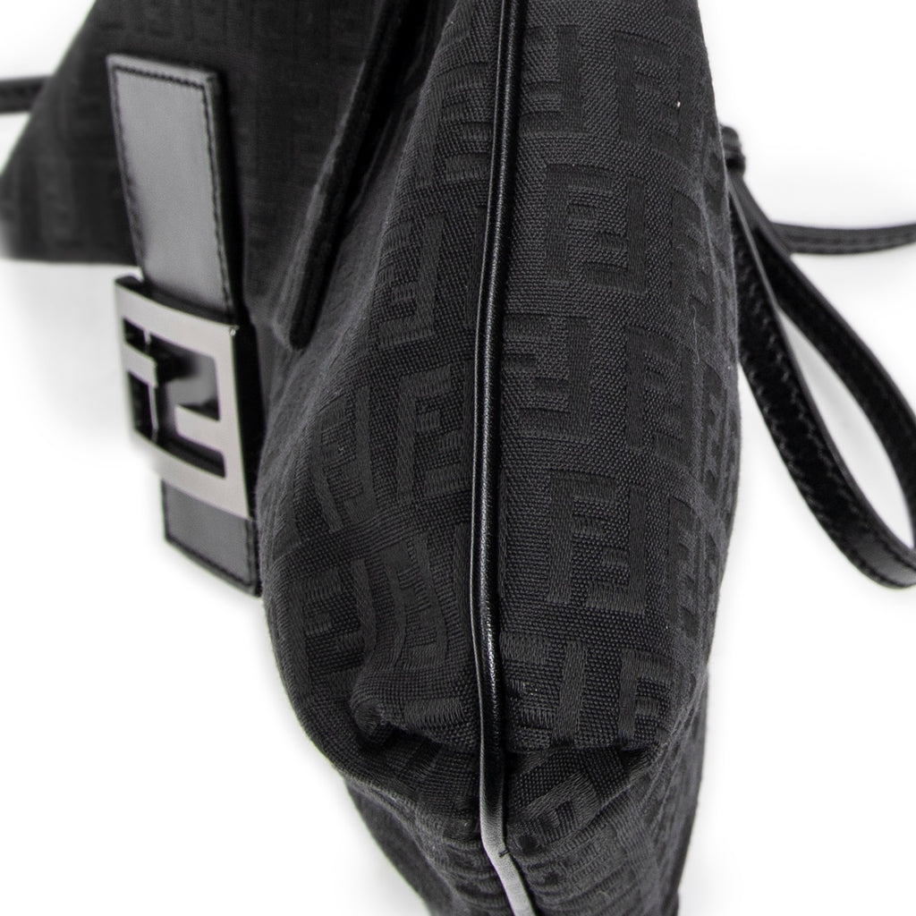 Shoulder Bag Small Flap Crossbody Black Zucchino Canvas