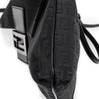 Shoulder Bag Small Flap Crossbody Black Zucchino Canvas