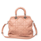 Shoulder Bag Medium Granville Tote Light Pink Cannage Quilted Leather