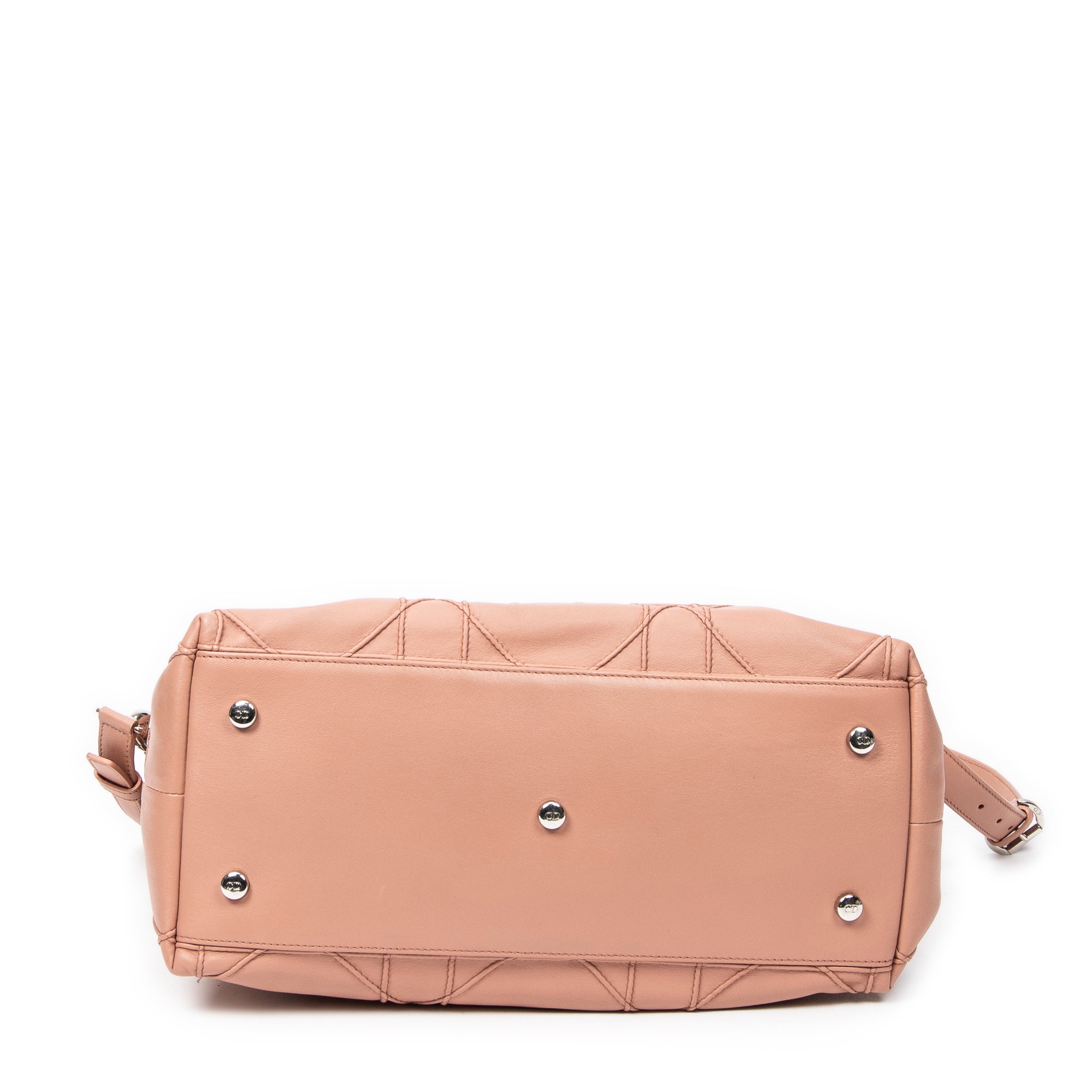 Shoulder Bag Medium Granville Tote Light Pink Cannage Quilted Leather