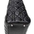 Shoulder Bag Large Lady Dior Zip Black Cannage Lambskin Leather