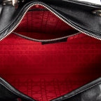 Shoulder Bag Large Lady Dior Zip Black Cannage Lambskin Leather