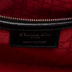 Shoulder Bag Large Lady Dior Zip Black Cannage Lambskin Leather